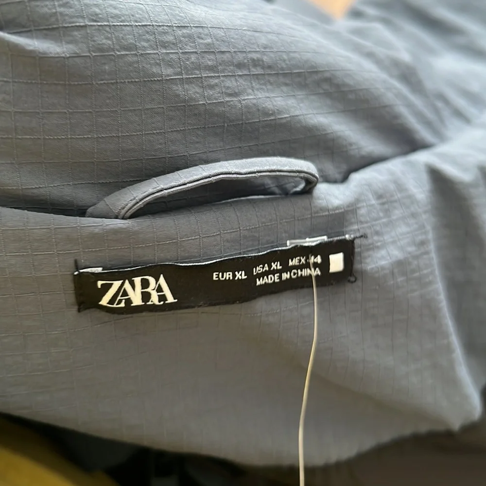 Zara blue sage Puffer Jacket - Picture 3 of 4